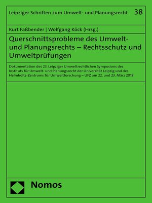 cover image of Querschnittsprobleme des Umwelt- und Planungsrechts--Rechtsschutz und Umweltprüfungen